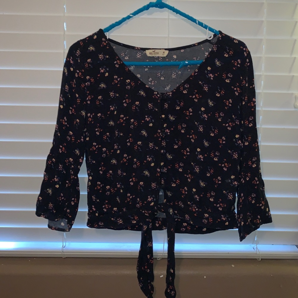 floral, button up, fit & flare sleeves